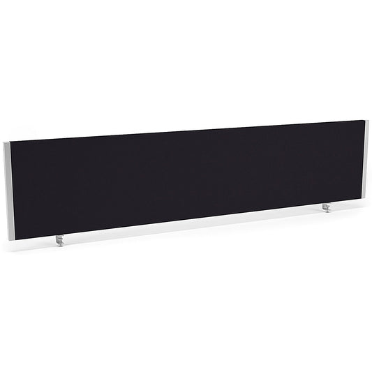 Impulse Evolve Desk Screen, 1800x400mm, Silver Frame, Black
