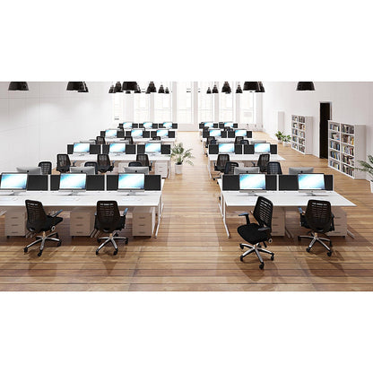 Impulse Evolve Desk Screen, 1800x400mm, Silver Frame, Black