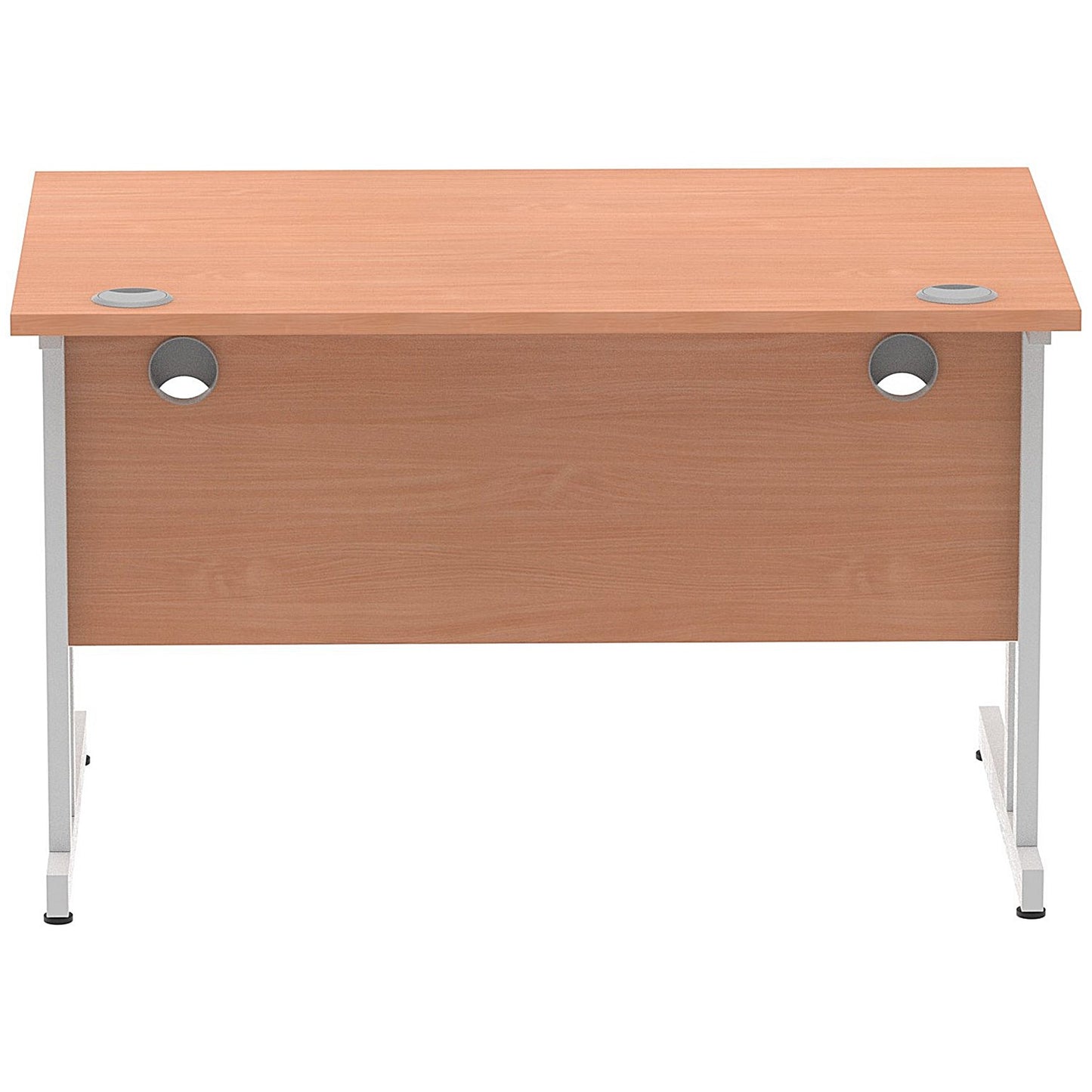 Impulse 1200mm Rectangular Desk, Silver Cantilever Leg, Beech