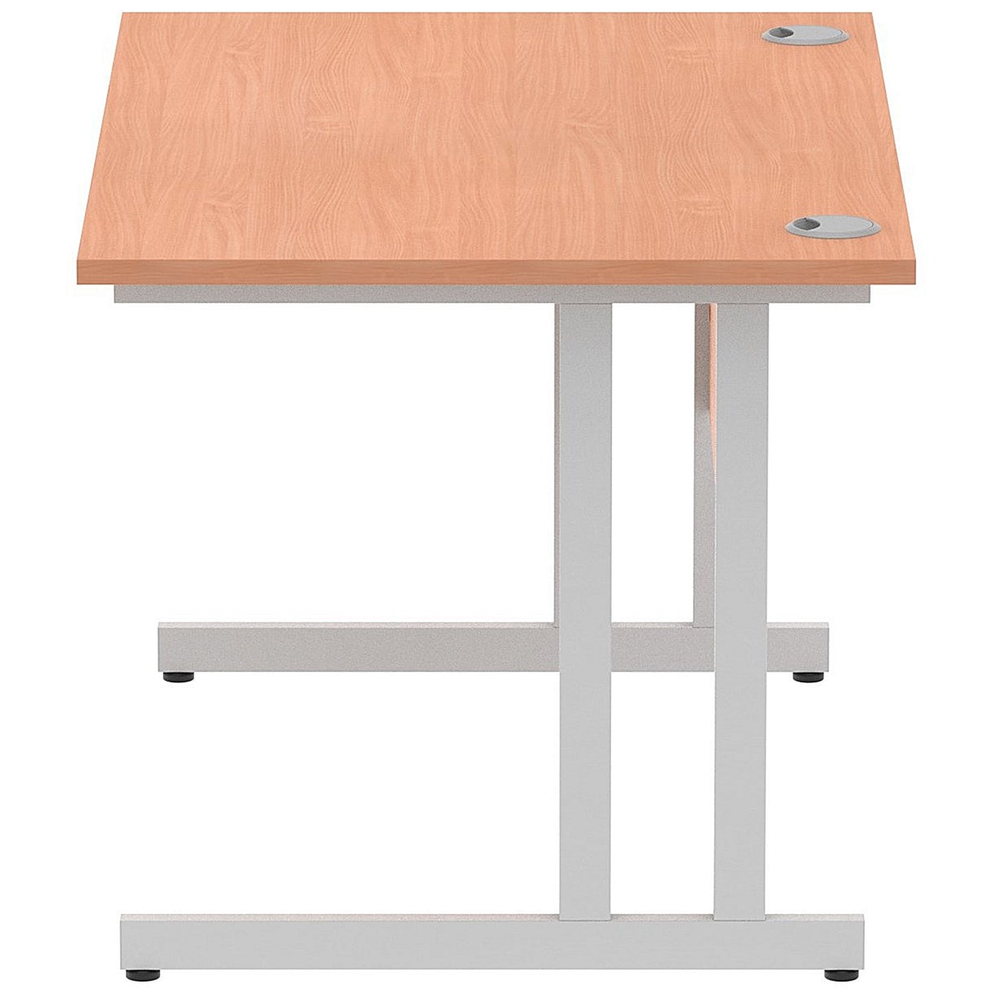 Impulse 1200mm Rectangular Desk, Silver Cantilever Leg, Beech