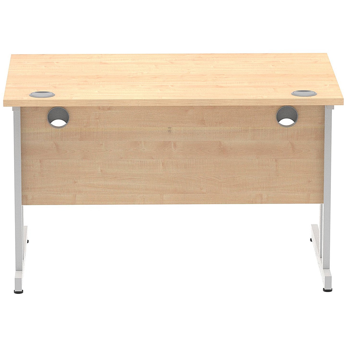 Impulse 1200mm Rectangular Desk, Silver Cantilever Leg, Maple