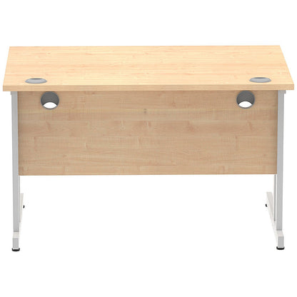Impulse 1200mm Rectangular Desk, Silver Cantilever Leg, Maple
