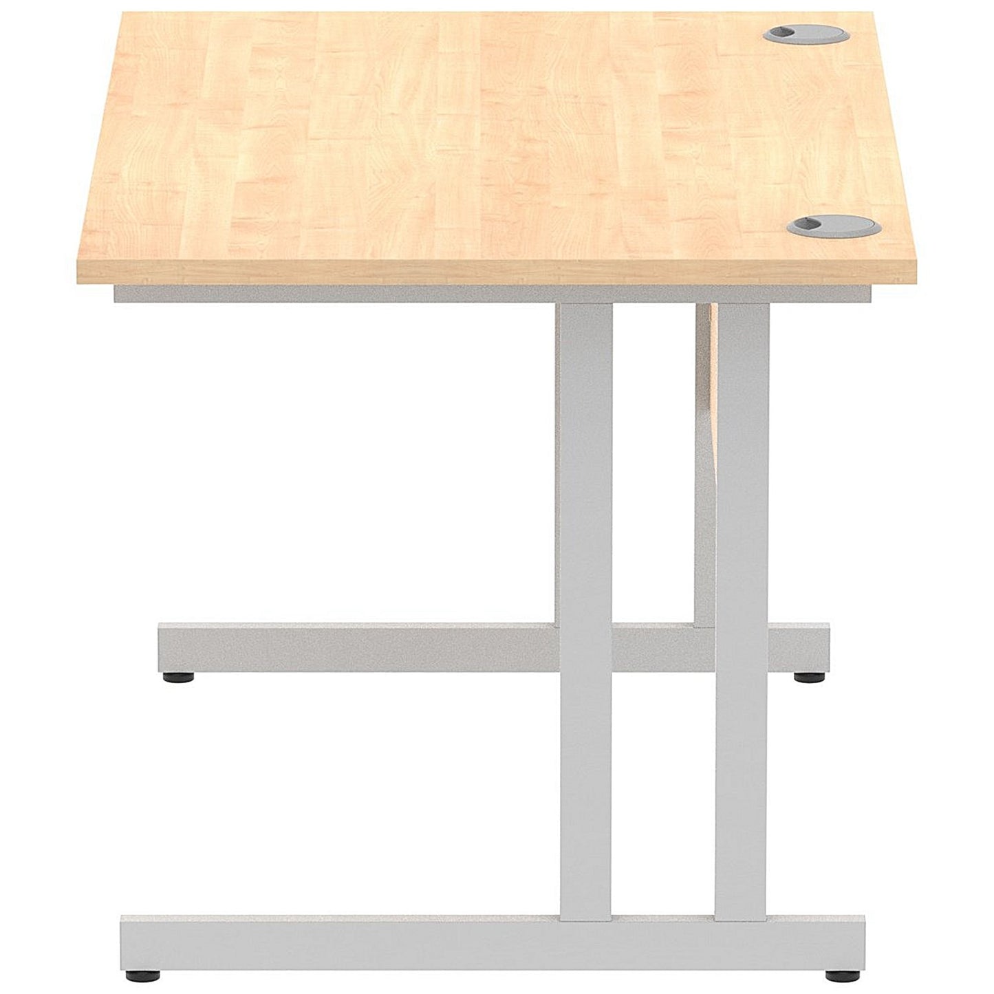 Impulse 1200mm Rectangular Desk, Silver Cantilever Leg, Maple