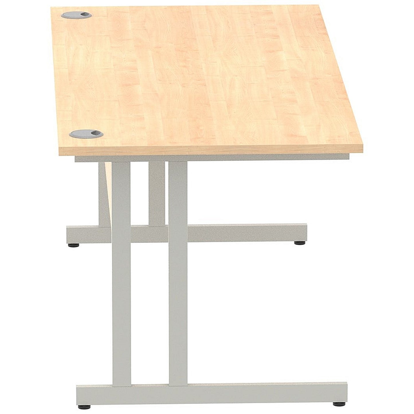 Impulse 1800mm Rectangular Desk, Silver Cantilever Leg, Maple