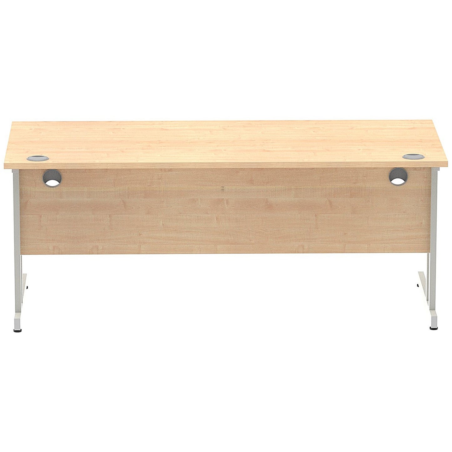 Impulse 1800mm Rectangular Desk, Silver Cantilever Leg, Maple