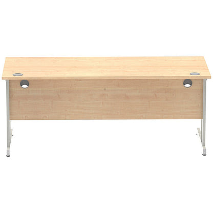 Impulse 1800mm Rectangular Desk, Silver Cantilever Leg, Maple