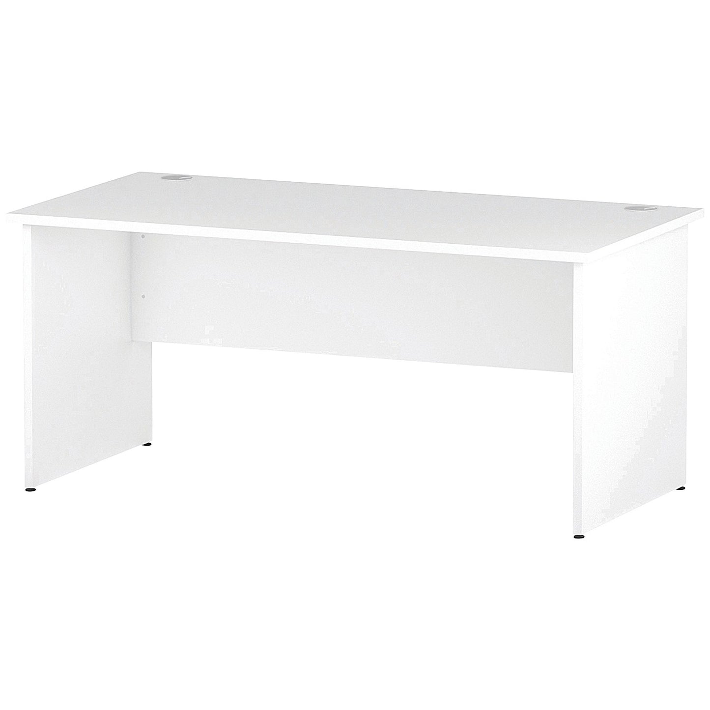 Impulse 1600mm Rectangular Desk, Panel End Leg, White