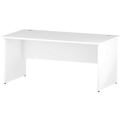 Impulse 1600mm Rectangular Desk, Panel End Leg, White
