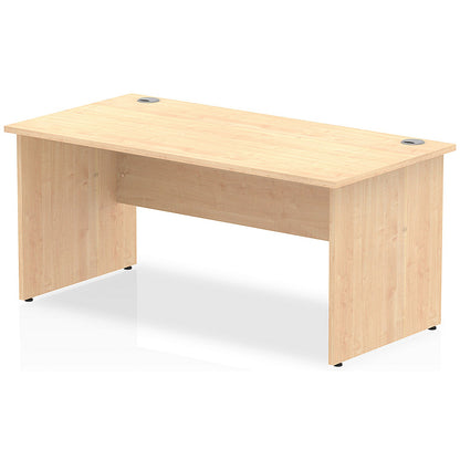 Impulse 1600mm Rectangular Desk, Panel End Leg, Maple