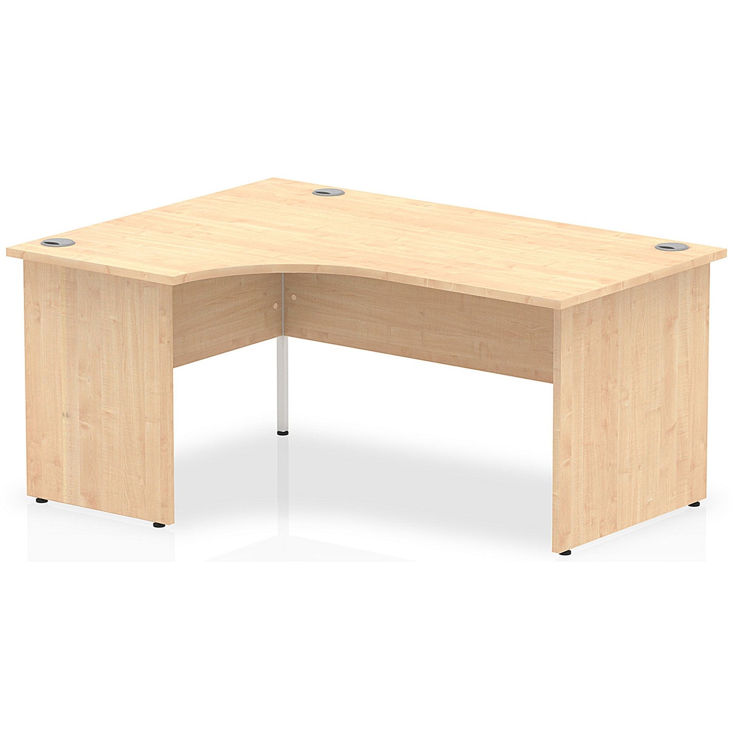 Impulse 1600mm Corner Desk, Left Hand, Panel End Leg, Maple