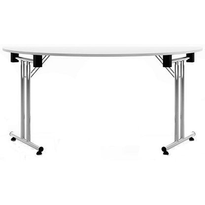 Impulse Semi-circular Folding Table, 1600mm, White