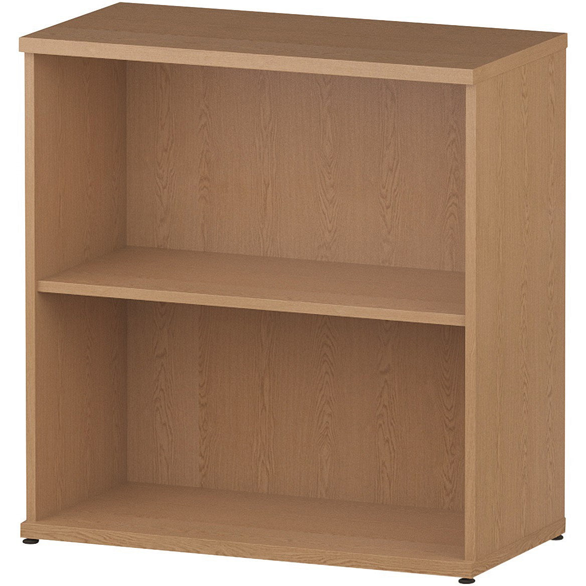 Impulse Low Bookcase, 1 Shelf, 800mm High, Oak