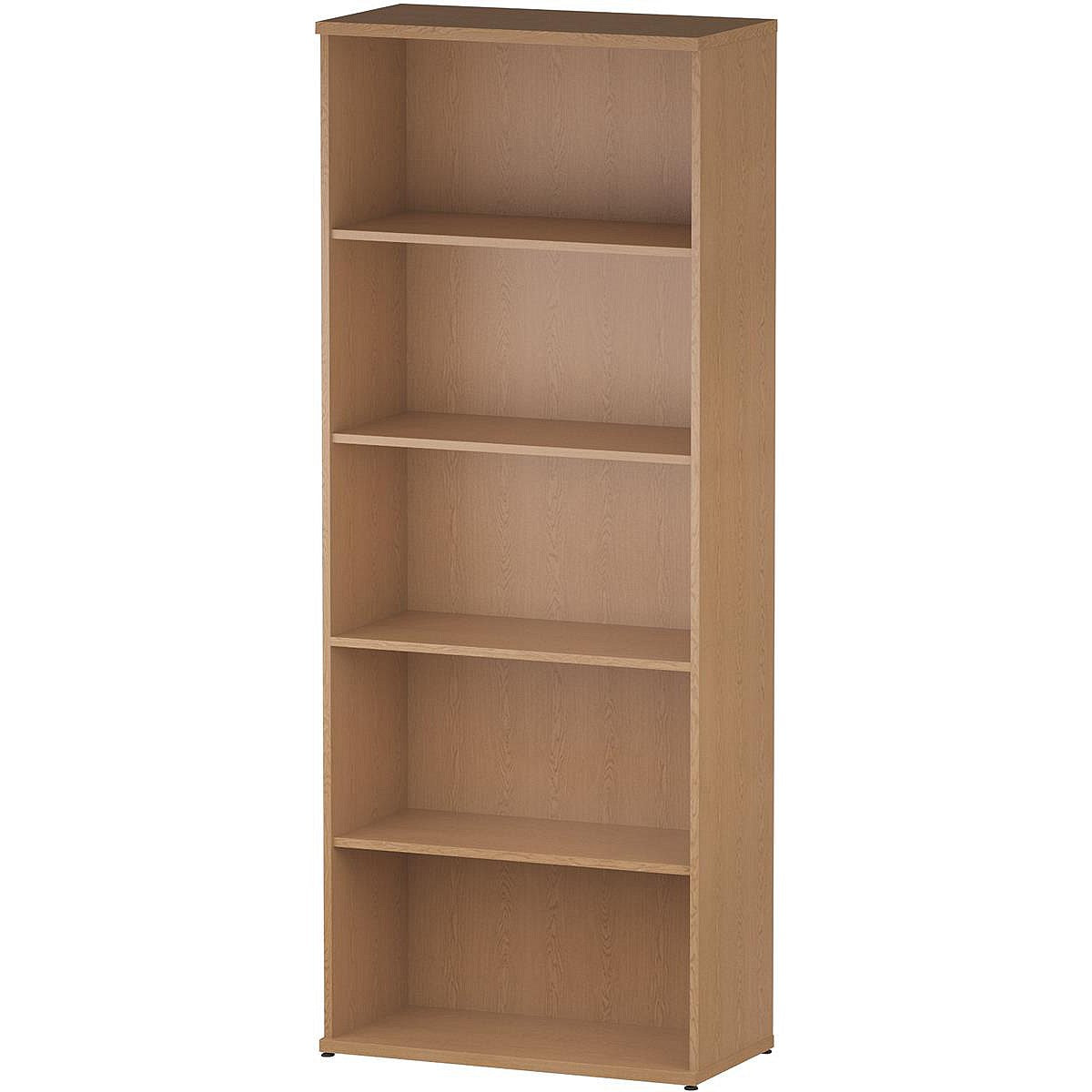 Impulse Extra Tall Bookcase, 4 Shelves, 2000mm High, Oak Easy2Order : I000760