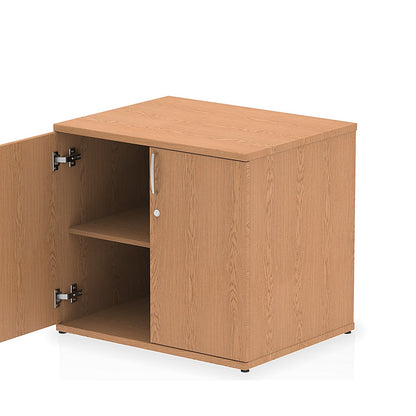Impulse Desk High Cupboard, 1 Shelf, 730mm High, Oak