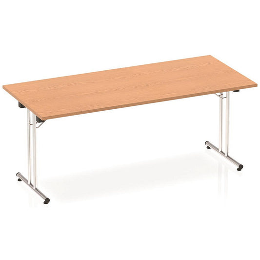 Impulse Rectangular Folding Table, 1800mm, Oak
