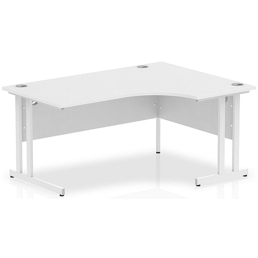 Impulse 1600mm Corner Desk, Right Hand, White Cantilever Leg, White Easy2Order : I002393