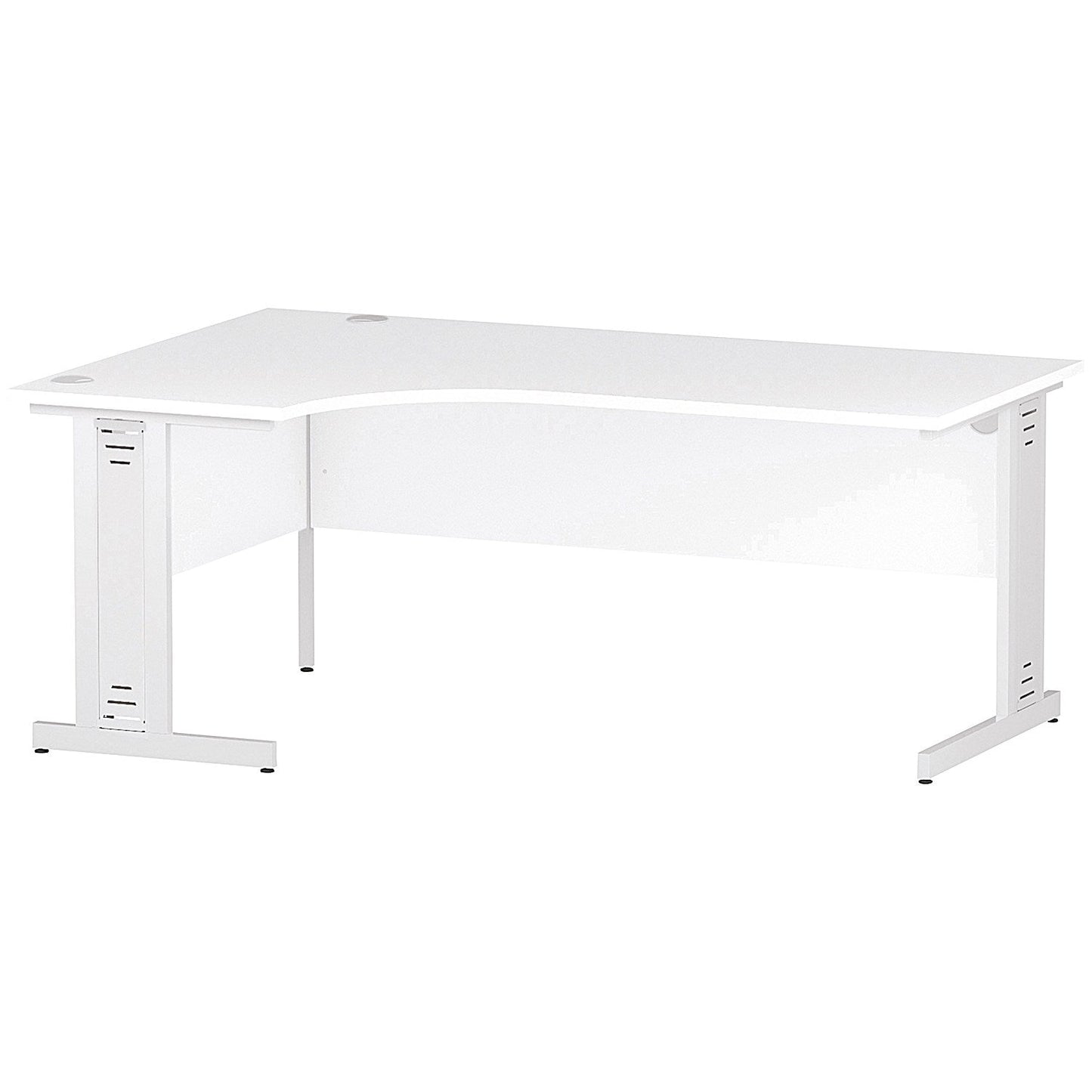 Impulse 1800mm Corner Desk, Left Hand, White Cable Managed Leg, White Easy2Order : I002398