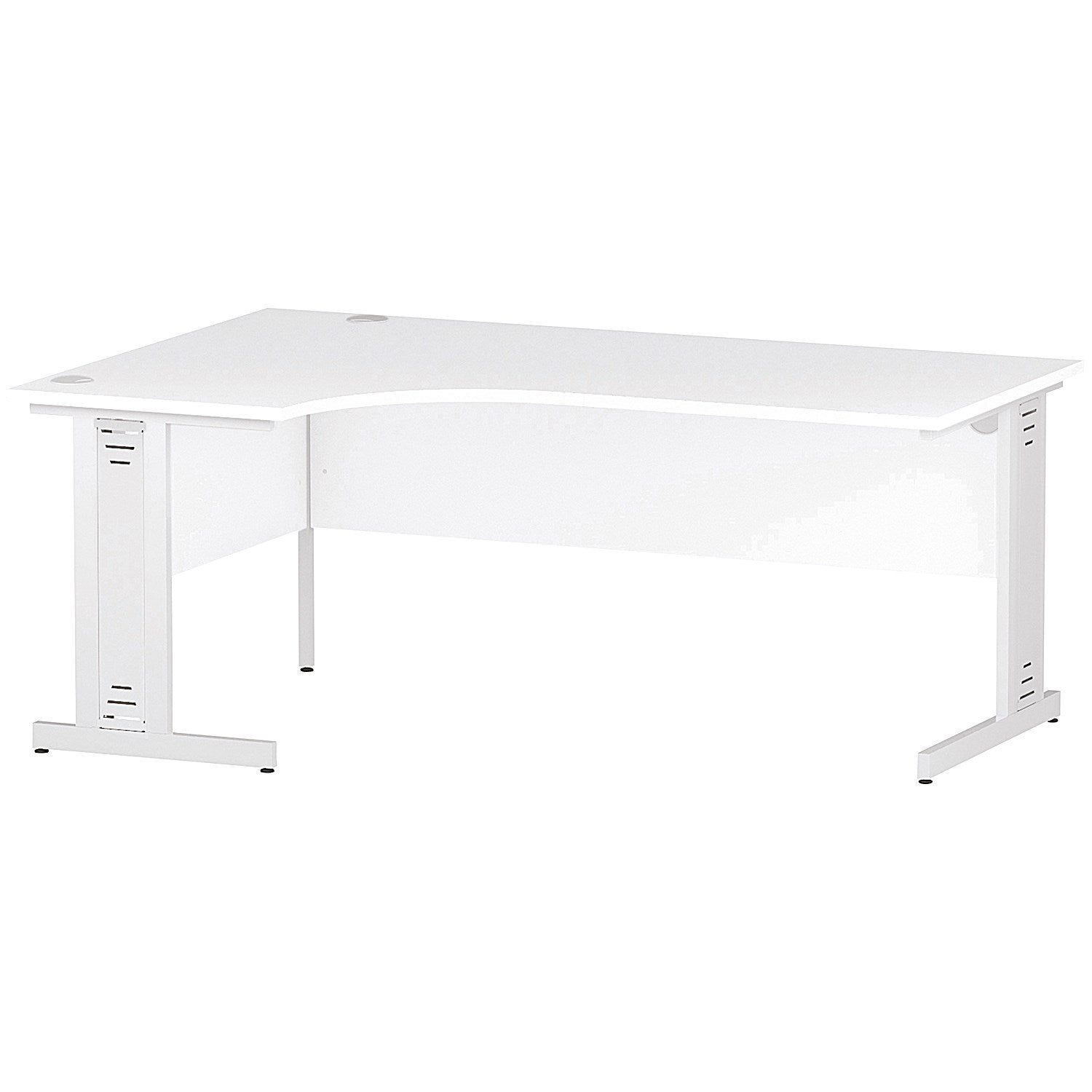 Impulse 1800mm Corner Desk, Left Hand, White Cable Managed Leg, White Easy2Order : I002398