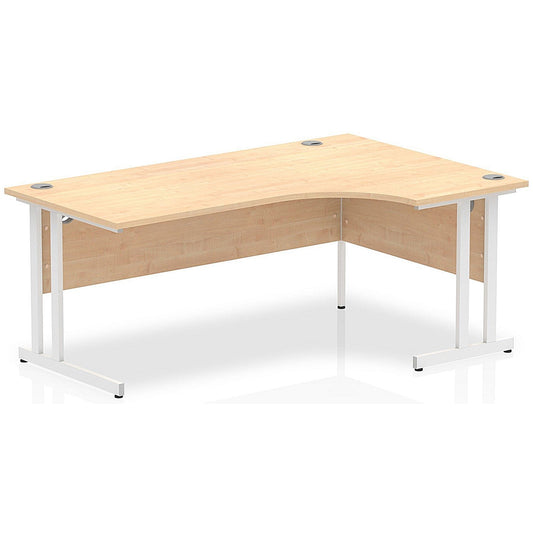 Impulse 1800mm Corner Desk, Right Hand, White Cantilever Leg, Maple Easy2Order : I002621