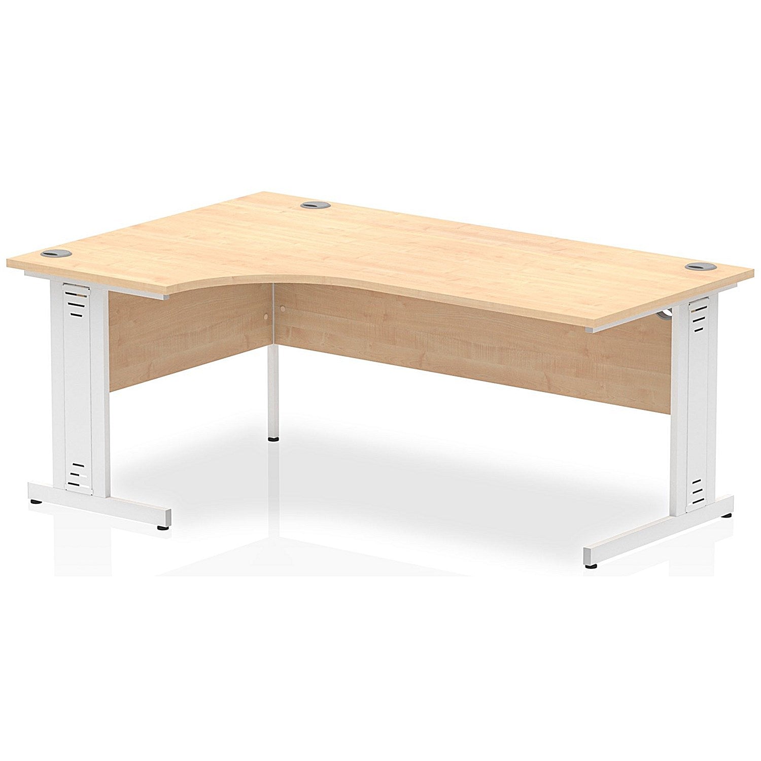 Impulse 1800mm Corner Desk, Left Hand, White Cable Managed Leg, Maple Easy2Order : I002624