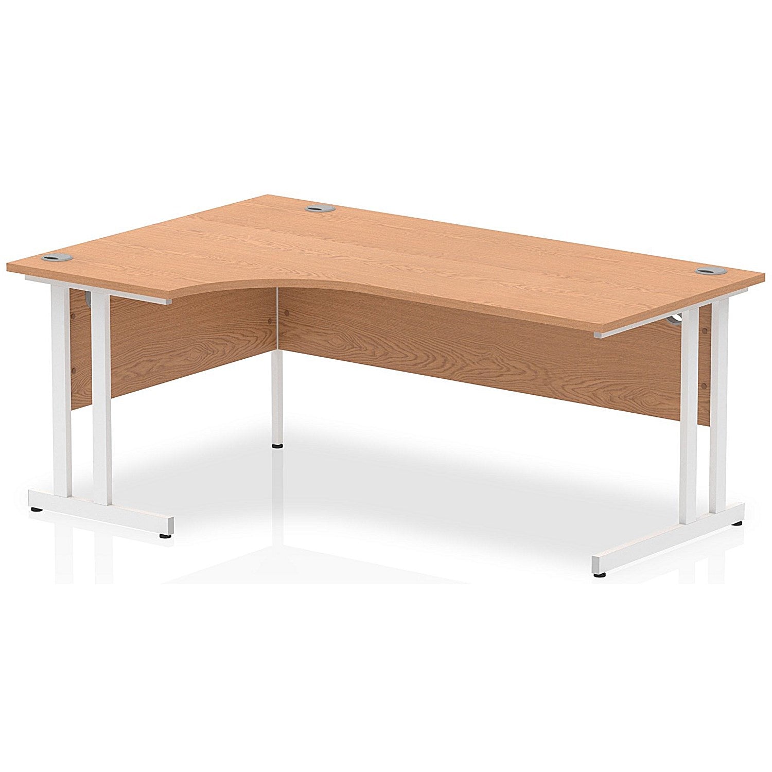 Impulse 1800mm Corner Desk, Left Hand, White Cantilever Leg, Oak Easy2Order : I002846