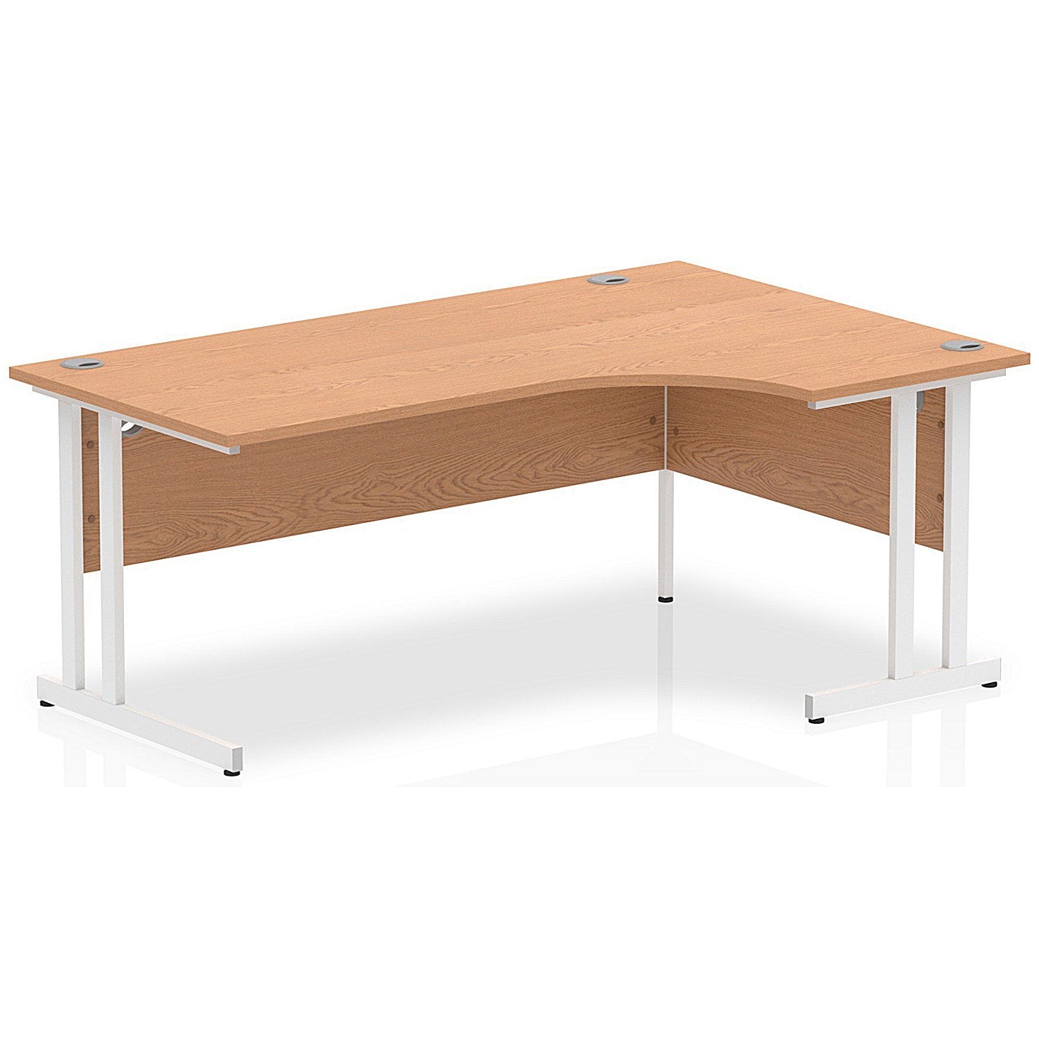 Impulse 1800mm Corner Desk, Right Hand, White Cantilever Leg, Oak Easy2Order : I002847