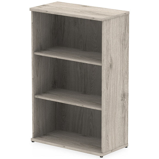 Impulse Medium Bookcase, 2 Shelves, 1200mm High, Grey Oak Easy2Order : I003228
