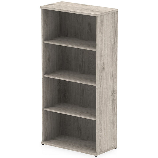 Impulse Tall Bookcase, 3 Shelves, 1600mm High, Grey Oak Easy2Order : I003229