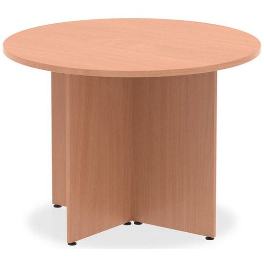Impulse Circular Table, 1000mm, Beech, Arrowhead Leg Easy2Order : I003395