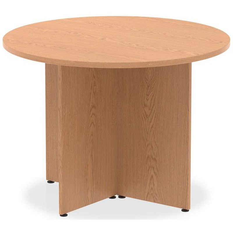 Impulse Circular Table, 1000mm, Oak, Arrowhead Leg Easy2Order : I003397