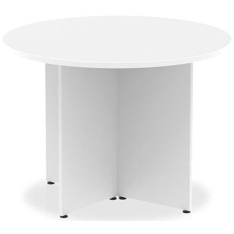 Impulse Circular Table, 1000mm, White, Arrowhead Leg Easy2Order : I003398