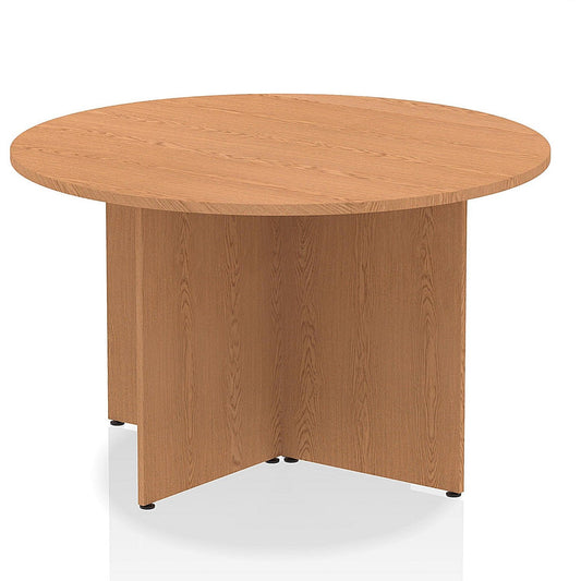 Impulse Circular Table, 1200mm, Oak, Arrowhead Leg Easy2Order : I003402