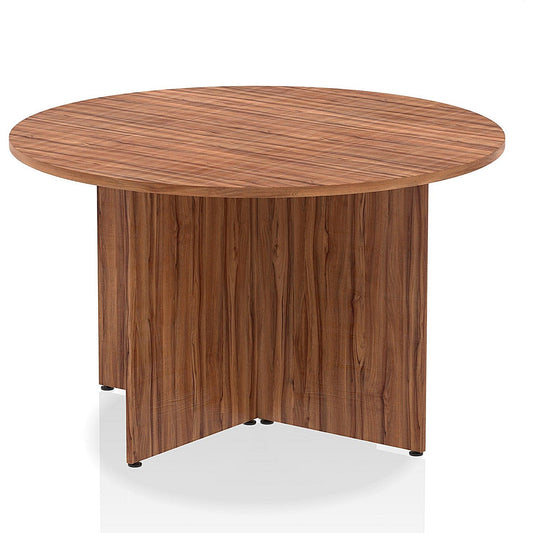Impulse Circular Table, 1200mm, Walnut, Arrowhead Leg Easy2Order : I003404