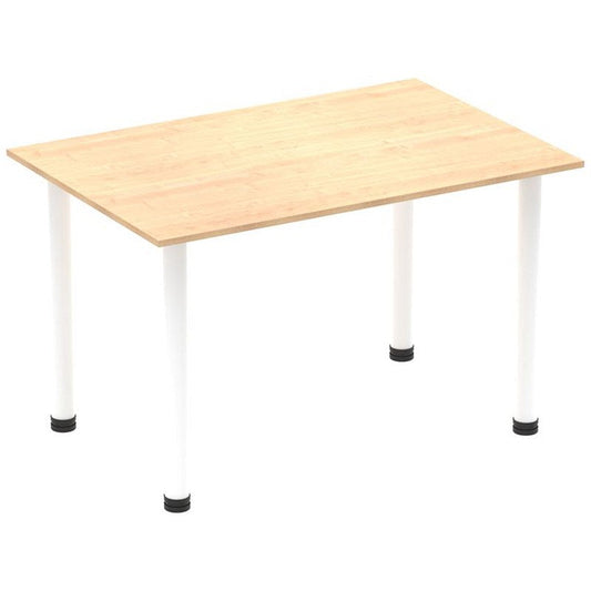 Impulse Rectangular Table, 1200mm, Maple, White Post Leg Easy2Order : I003683