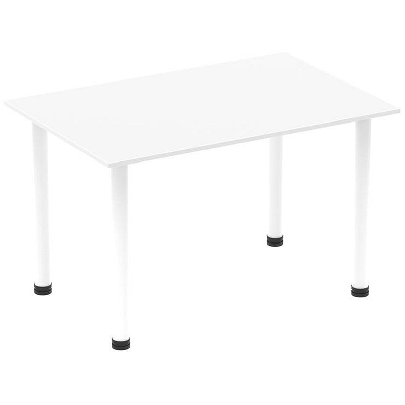 Impulse Rectangular Table, 1400mm, White, White Post Leg Easy2Order : I003688