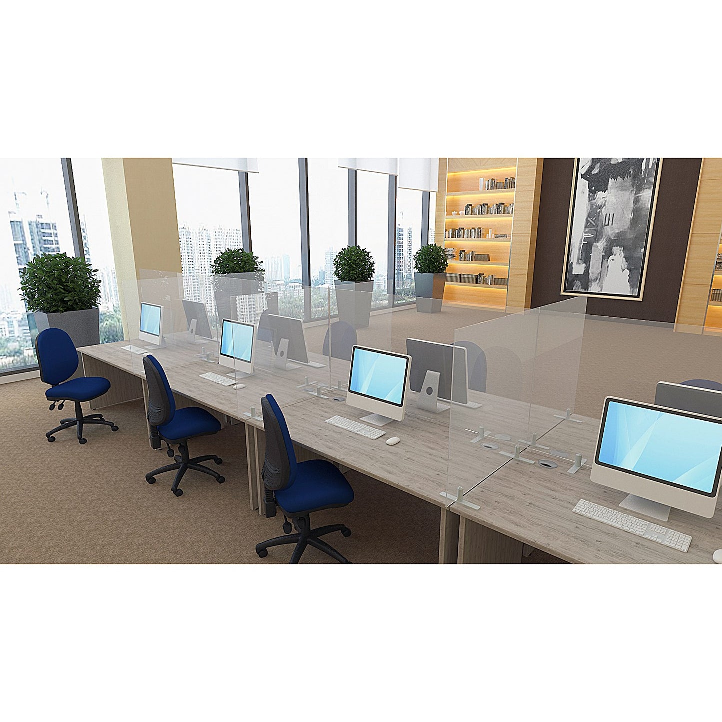 Protect Plus Acrylic Desktop Screen Topper, 1800x300mm