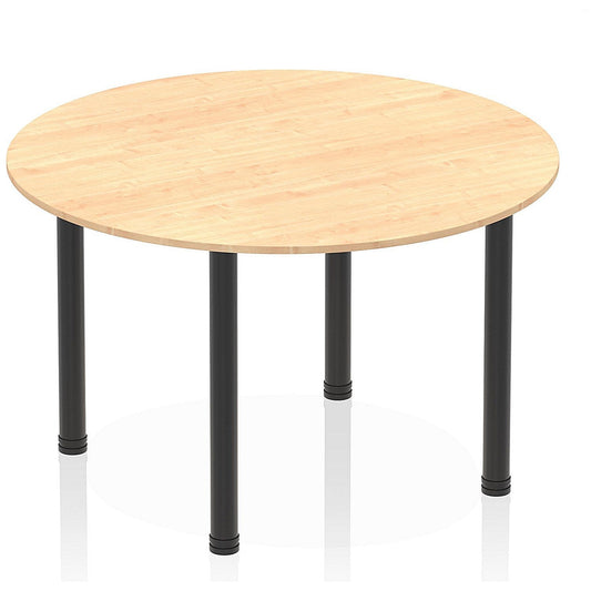 Impulse Circular Table, 1200mm, Maple, Black Post Leg Easy2Order : I004190