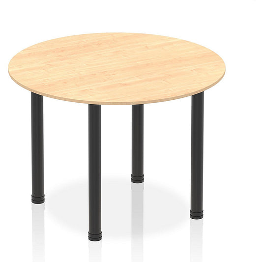 Impulse Circular Table, 1000mm, Maple, Black Post Leg Easy2Order : I004196