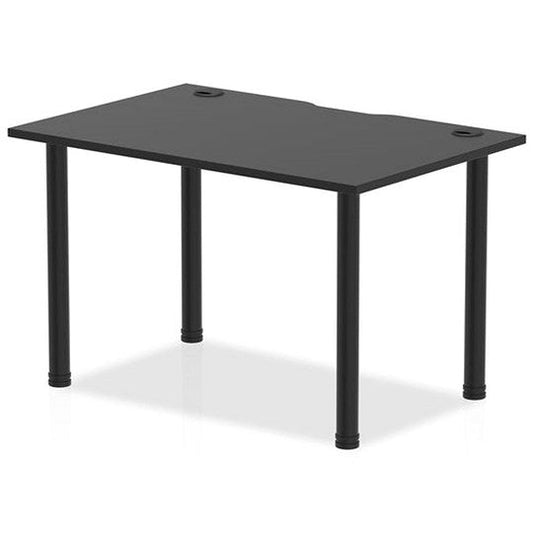 Impulse Rectangular Table, 1200mm x 800mm, Black, Black Post Leg Easy2Order : I004200