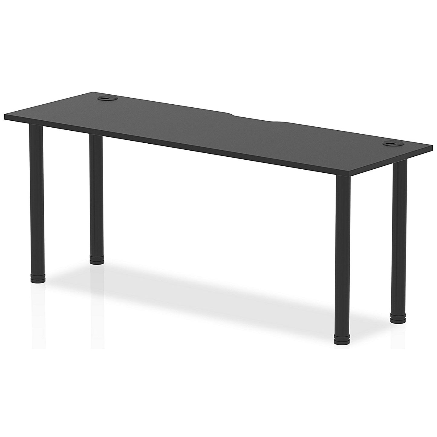 Impulse Rectangular Table, 1800mm x 600mm, Black, Black Post Leg Easy2Order : I004207