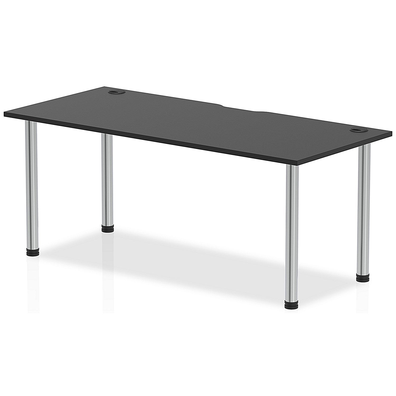 Impulse Rectangular Table, 1800mm x 800mm, Black, Chrome Post Leg Easy2Order : I004211