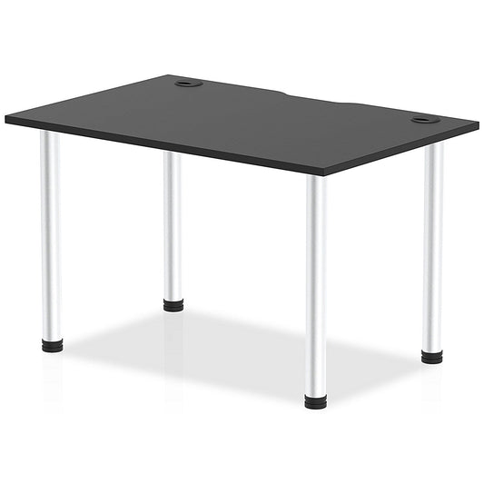 Impulse Rectangular Table, 1200mm x 800mm, Black, Aluminium Post Leg Easy2Order : I004232