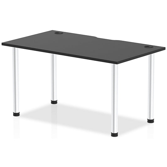 Impulse Rectangular Table, 1400mm x 800mm, Black, Aluminium Post Leg Easy2Order : I004233