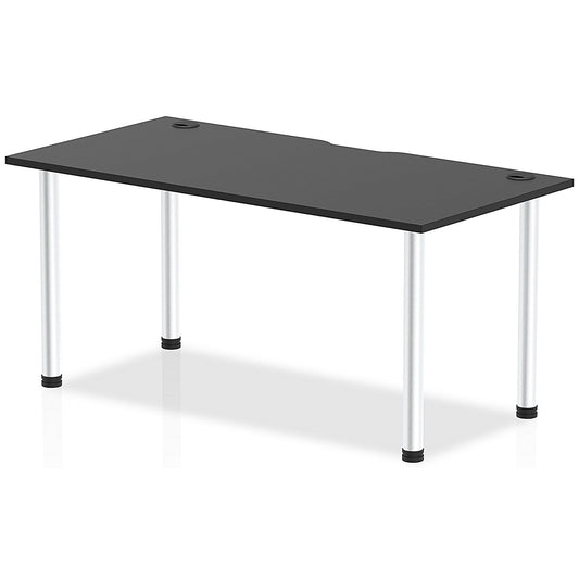 Impulse Rectangular Table, 1600mm x 800mm, Black, Aluminium Post Leg Easy2Order : I004234