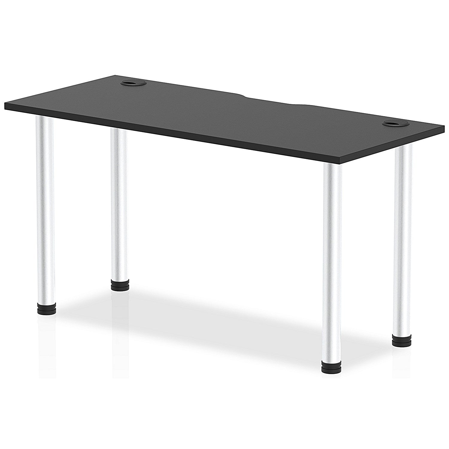 Impulse Rectangular Table, 1400mm x 600mm, Black, Aluminium Post Leg Easy2Order : I004237