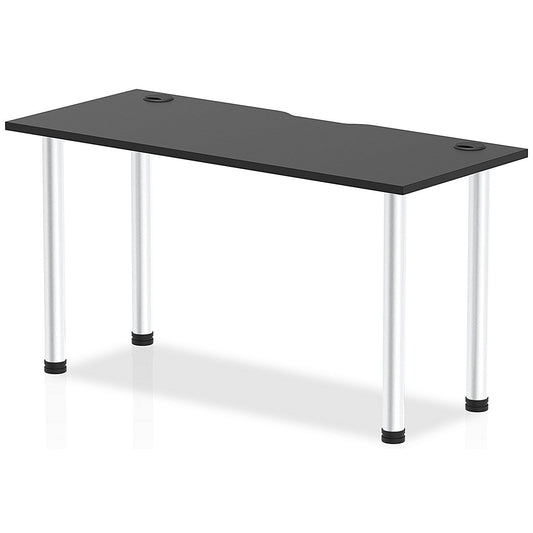 Impulse Rectangular Table, 1400mm x 600mm, Black, Aluminium Post Leg Easy2Order : I004237