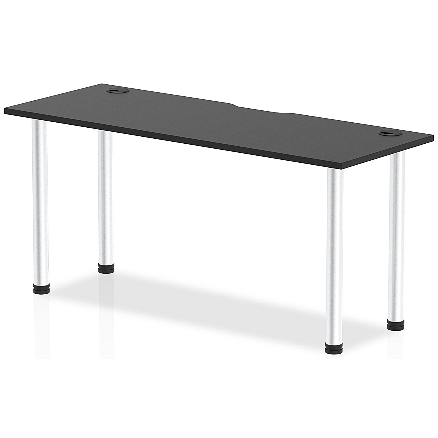 Impulse Rectangular Table, 1600mm x 600mm, Black, Aluminium Post Leg Easy2Order : I004238