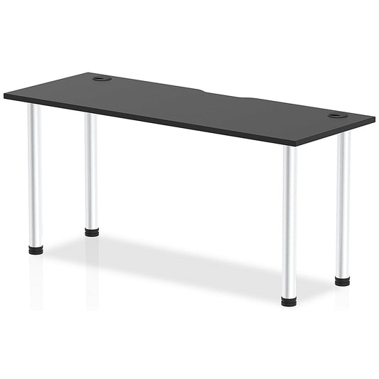 Impulse Rectangular Table, 1600mm x 600mm, Black, Aluminium Post Leg Easy2Order : I004238