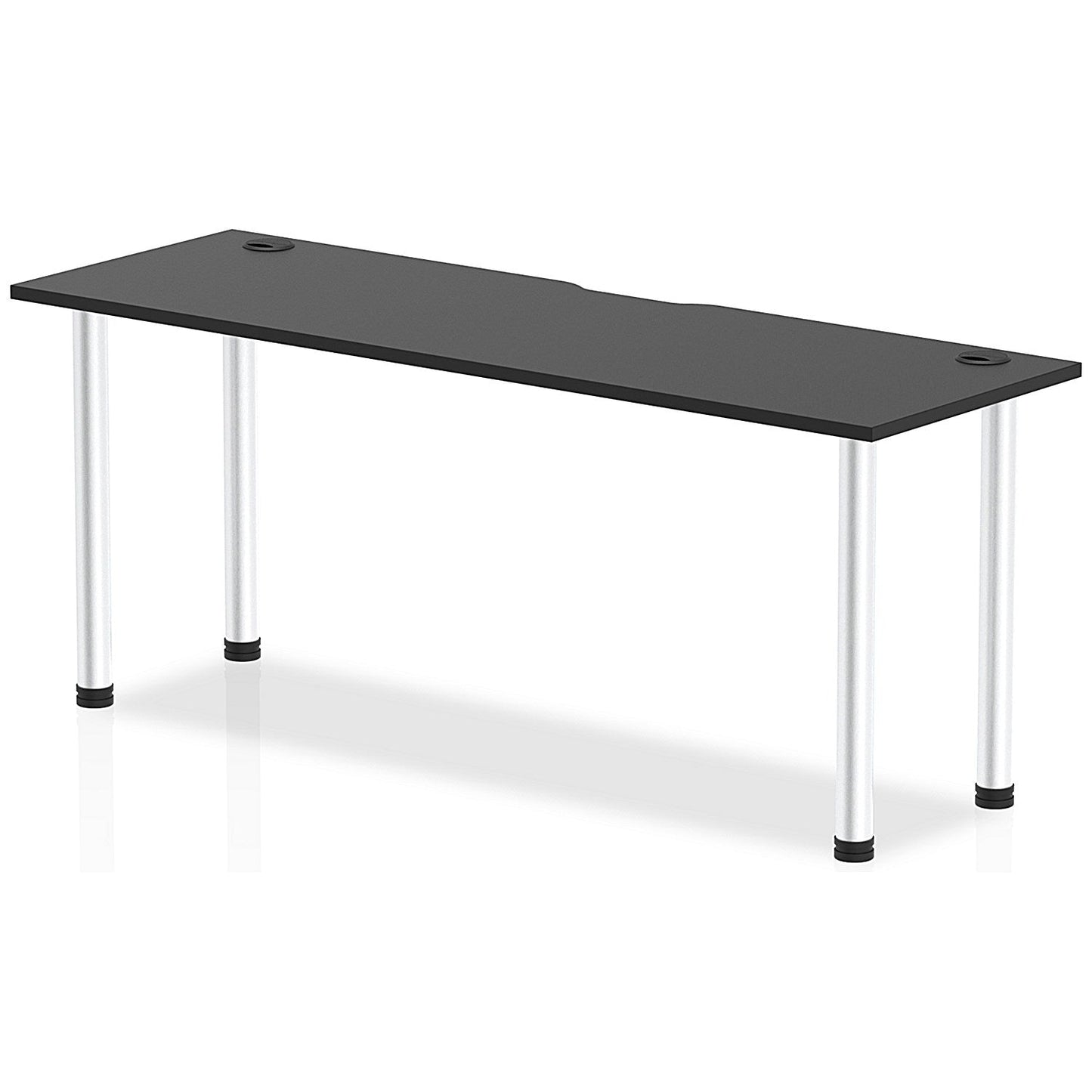 Impulse Rectangular Table, 1800mm x 600mm, Black, Aluminium Post Leg Easy2Order : I004239