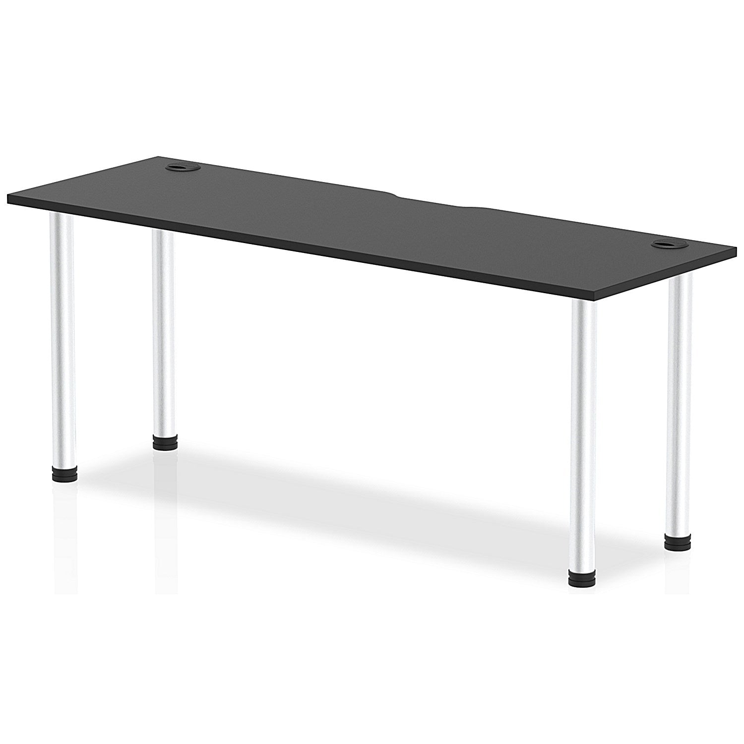 Impulse Rectangular Table, 1800mm x 600mm, Black, Aluminium Post Leg Easy2Order : I004239